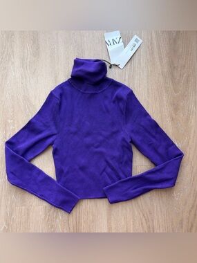 NWT Zara purple turtleneck top
